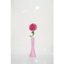 M3Decorium Pembe İşlemeli Mor Ortanca 40cm Vazo