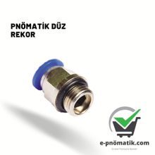 M5-6 mm Pnömatik Düz Rekor