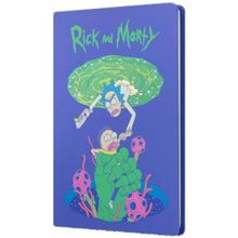 Mabbels DFT-388081 Sert Kapak Rick and Morty Mor 80 Yaprak 15x21 cm Butik Defter