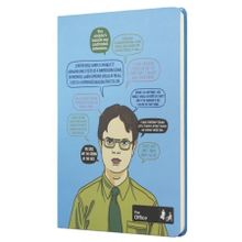 Mabbels DFT-388104 The Office Sert Kapak Butik Mavi 80 Yaprak Çizgili 15x21 cm Not Defteri