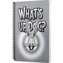 Mabbels DFT-388487 Looney Tunes Whats Up Doc Gri 80 Yaprak 17x24 cm Spiralli Defter