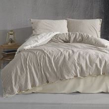 Macas Home Krem Chance Pamuklu İpliği Boyalı Yıkamalı Çift Kişilik Nevresim Takımı