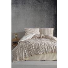 Macas Home Krem Chance Pamuklu İpliği Boyalı Yıkamalı Tek Kişilik Nevresim Takımı