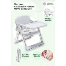 Maccon Portatif Mama Sandalyesi - Gri