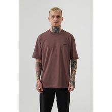 Machinist Basic Relaxed Mürdüm İnce Pamuklu Erkek T-shirt