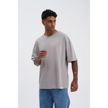 Machinist Basic Super Açık Gri Pamuklu Oversize Erkek T-shirt