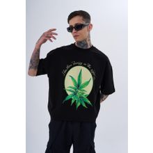 Machinist Herb Printed Baskılı Siyah Oversize Erkek T-shirt