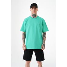 Machinist M1781 Basic Relaxed Yeşil Pamuklu Erkek T-shirt
