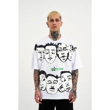 Machinist Macstar Heads Beyaz Oversize Erkek T-shirt