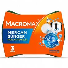 Macromax 3'lü Mercan Sünger