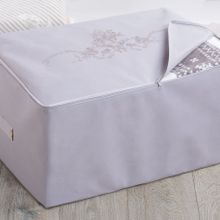 Madame Coco 1KHURC0125152 Çiçek Desenli Beyaz Gri Baskılı Hurç
