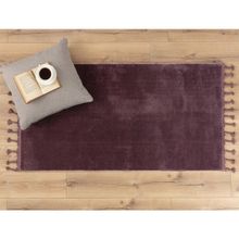 Madame Coco Carol Koyu Mürdüm 80x150 cm Saçaklı Halı