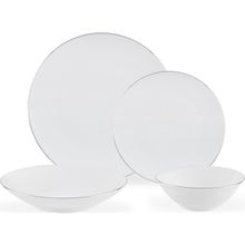 Madame Coco YSET0000000119 Allons Beyaz-Silver 6 Kişilik 24 Parça Yemek Takımı
