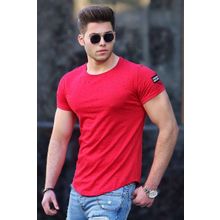 Madmext 2883 Kırmızı Baskılı Erkek T-Shirt
