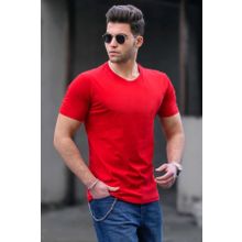 Madmext 3006 Kırmızı Baskılı Erkek T-shirt