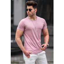 Madmext 3006 Pembe Baskılı Erkek T-Shirt