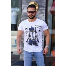 Madmext 4028 Erkek Baskılı Tişört
