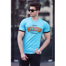 Madmext 4593 Turkuaz Erkek T-shirt