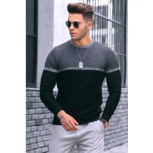 Madmext 4734 Siyah Erkek Kazak
