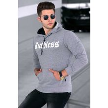 Madmext 4747 Gri Baskılı Erkek Sweatshirt