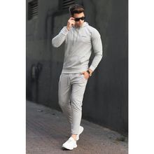 Madmext 48224692-1 Gri Çizgili Erkek Eşofman Takımı