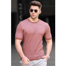 Madmext 5076 Kahverengi Erkek T-shirt