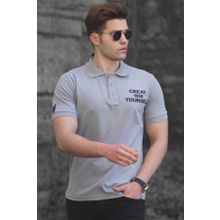 Madmext 5247 Gri Polo Yaka Erkek Tişört