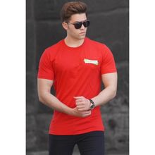 Madmext 5270 Kırmızı Baskılı Erkek T-shirt