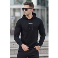 Madmext 5306 Siyah Baskılı Erkek Sweatshirt