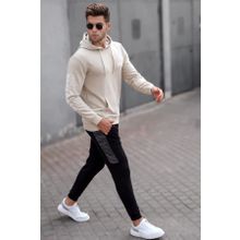 Madmext 5313 Bej Baskılı Erkek Sweatshirt