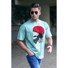 Madmext 5361 Erkek Desenli Çağla Yeşili T-shirt