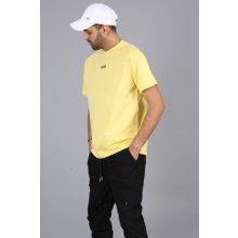Madmext 5365 Erkek Sarı Sırt Detaylı T-shirt