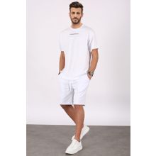 Madmext 5382 Beyaz Erkek Şort Takım