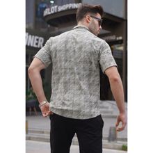 Madmext 5583 Mint Yeşili Erkek Kısa Kollu Gömlek