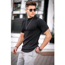 Madmext 5684 Erkek Siyah T-shirt