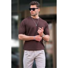 Madmext 5685 Kahverengi Erkek T-shirt