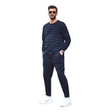Madmext 5907 Siyah Kapitone Desenli Erkek Eşofman Takımı