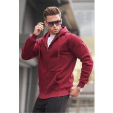 Madmext 6033 Bordo Kapüşonlu Regular Fit Erkek Sweatshirt