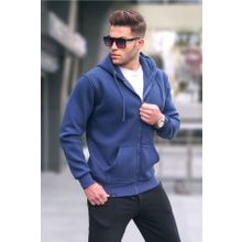 Madmext 6033 Lacivert Kapüşonlu Regular Fit Erkek Sweatshirt