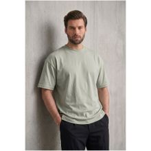 Madmext 6066 Çağla Yeşili Oversize Fit Basic Erkek T-shirt
