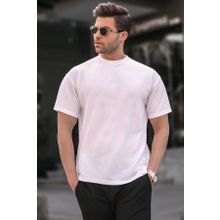 Madmext 6069 Ekru Regular Fit Basic Erkek T-shirt