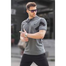 Madmext 6081 Füme Desenli Polo Yaka Erkek T-shirt