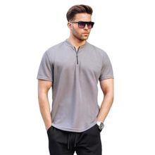 Madmext 6086 Füme Fermuar Yaka Erkek T-shirt