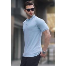 Madmext 6105 Mavi Regular Fit Polo Yaka Erkek T-shirt