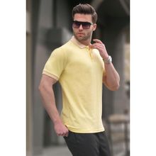 Madmext 6105 Sarı Regular Fit Polo Yaka Erkek T-shirt