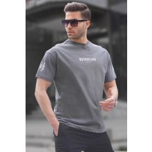 Madmext 6112 Füme Bisiklet Yaka Erkek T-shirt