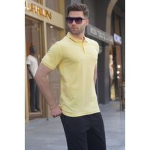 Madmext 6113 Sarı Polo Yaka Erkek T-shirt