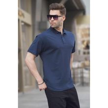 Madmext 6126 Lacivert Polo Yaka Basic Erkek T-shirt