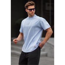 Madmext 6175 Bebe Mavisi Bisiklet Yaka Erkek T-shirt