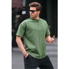 Madmext 6175 Haki Bisiklet Yaka Erkek T-shirt